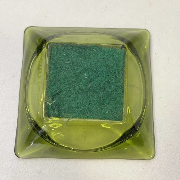 Vintage Green Louisiana Ashtray Antebellum Southern Belle Plantation - Picture 3 of 5